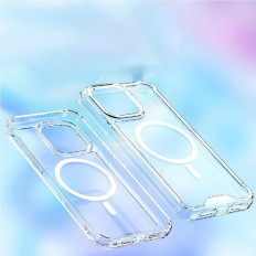 Beschermhoes voor Samsung Galaxy S25 Clear Corner Case Magsafe - Transparant