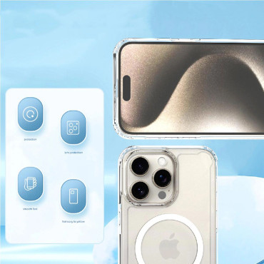 Beschermhoes voor Samsung Galaxy S25 Clear Corner Case Magsafe - Transparant