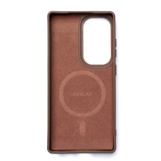 HAPE CAP til Samsung Galaxy S25 Carbon Fiber Case Z Magsafe - Brun