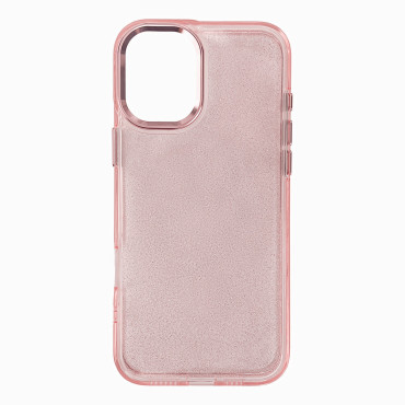Beschermhoes voor Samsung Galaxy S24 Fe Glitter Case - Roze met Brocade