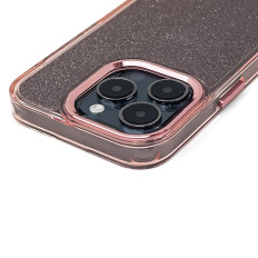 Beschermhoes voor Samsung Galaxy S24 Fe Glitter Case - Roze met Brocade
