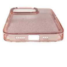 Beschermhoes voor Samsung Galaxy S24 Fe Glitter Case - Roze met Brocade