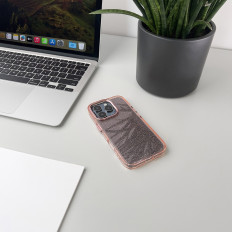 Ochranné pouzdro pro Samsung Galaxy S24 Fe Glitter Case - růžová s brokadou