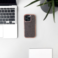 Ochranné pouzdro pro Samsung Galaxy S24 Fe Glitter Case - růžová s brokadou
