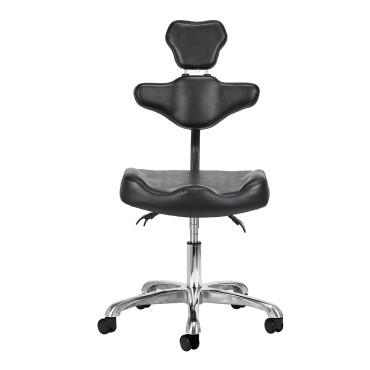 PRO INK 973 ergonomisk justerbar tatueringsstol svart — framsida