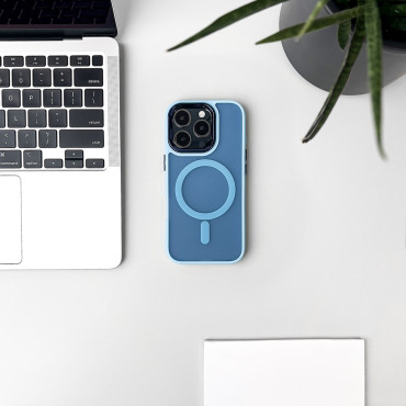 Fall für Samsung Galaxy S24 Modekasten mit Magsafe - Blau