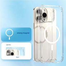 Cas de boîtier sur Samsung Galaxy S24 Fe Clear Corner Case Magsafe - Transparent