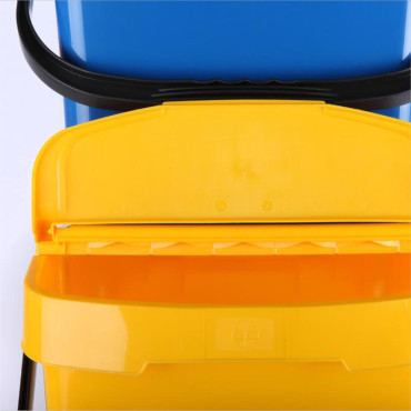 Basket container for segregation sorting rubbish Urba Plus 40L - Yellow