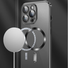 Θήκη περίπτωσης για το Samsung Galaxy S24 Fe Ηλεκτρογλωμένο Magsafe - Μαύρο