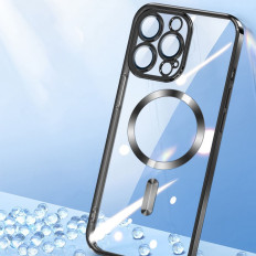 Θήκη περίπτωσης για το Samsung Galaxy S24 Fe Ηλεκτρογλωμένο Magsafe - Μαύρο