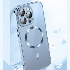 Case Cover voor Samsung Galaxy S24 FE Galomoplated Magsafe - Blauw