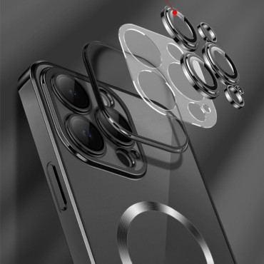 Κάλυψη θήκης για το Samsung Galaxy S24 Fe Ηλεκτρογλωμένο Magsafe - Ασημί