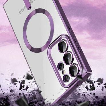 Case Cover voor Samsung Galaxy S24 FE Galomoplated Magsafe - Pink