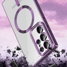 Fallskydd för Samsung Galaxy S24 Fe Electroolated Magsafe - Rosa