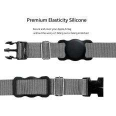 Caso para el localizador Apple Silicona Airtag para un collar de perro o gato - Negro