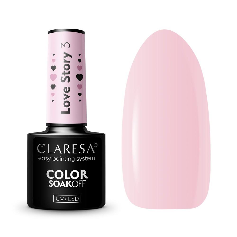 CLARESA LOVE STORY 3 - Υβριδικό Βερνίκι 5g — αντικείμενα μαζί