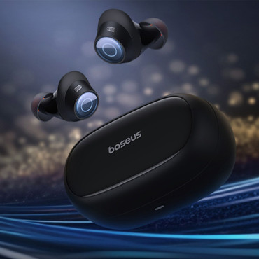 Fones de ouvido sem fio Bowie MA20 Pro TWS com ANC e IPX6 - Preto