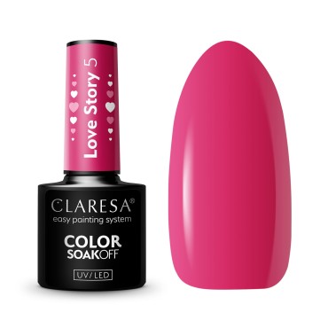 CLARESA Verniz Híbrido LOVE STORY 5 - 5g — conjunto mostrado