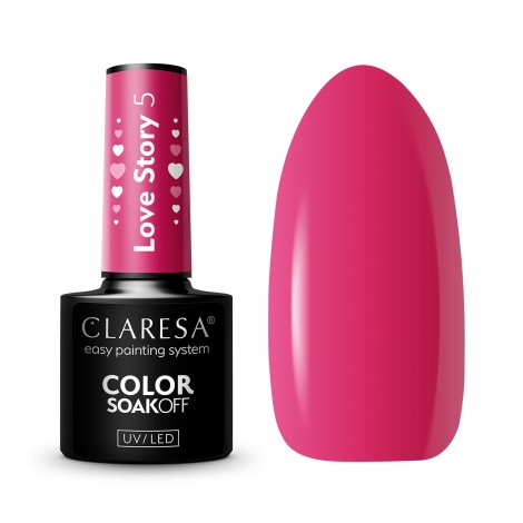 CLARESA Hybrid Polish LOVE STORY 5 - 5g — sæt vist sammen
