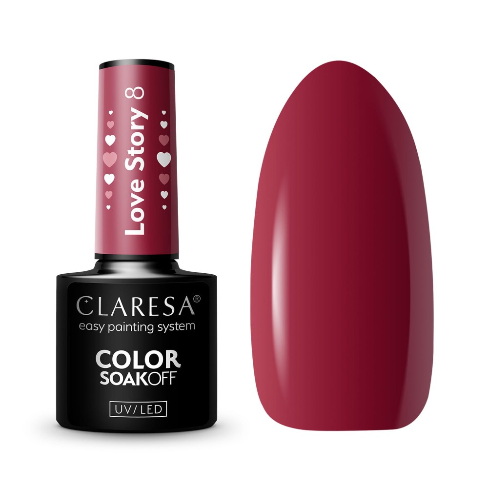 CLARESA Hybrid Polish LOVE STORY 8 - 5g — visade föremål tillsammans