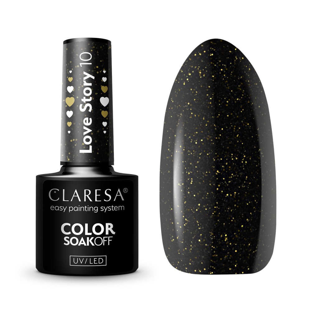 CLARESA Verniz Híbrido LOVE STORY 10 - 5g — conjunto mostrado