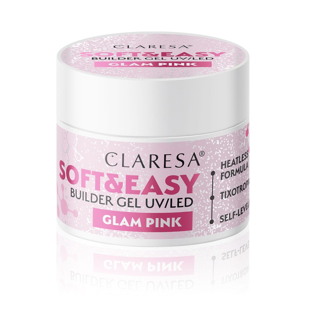 Claresa Builder Gel Soft&Easy Glam Pink 12g — vista frontale