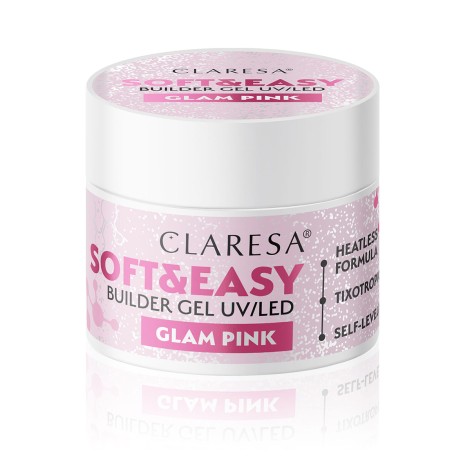 Claresa gel constructeur Soft&Easy Glam Pink 12g — vue de face
