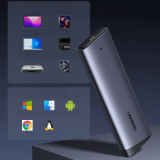 Huisvesting voor schijf M.2 NVME PCIE SSD - Zilver