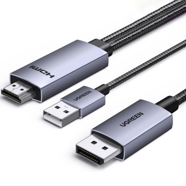 Directional HDMI - DisplayPort 4K 60Hz 2M - Γκρι