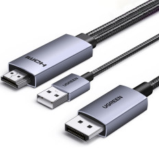 Virziena HDMI - DisplayPort 4k 60Hz 2m - Grey