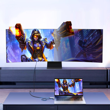 Direcional HDMI - DisplayPort 4K 60Hz 2M - Cinza