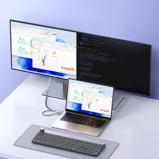 Suuntainen HDMI - DisplayPort 4k 60hz 2m - harmaa