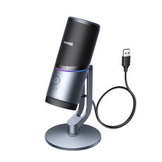 Mikrofon som står på USB-A-skrivbordet RGB LED - Silver