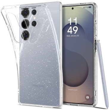 Κάλυψη θήκης για το Samsung Galaxy S25 Ultra Liquid Crystal - Διαφάνεια-Brocade