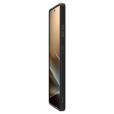 The cover case for the Samsung Galaxy S25 Ultra Liquid Air is black