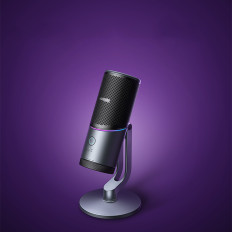 Mikrofoni seisab USB-a laud RGB-LED-LED-LED-Silver