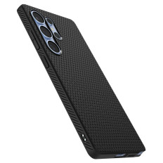 The cover case for the Samsung Galaxy S25 Ultra Liquid Air is black