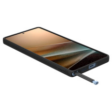 The cover case for the Samsung Galaxy S25 Ultra Liquid Air is black