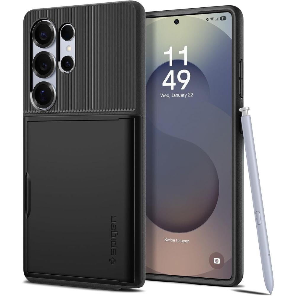 Cas de boîtier sur Samsung Galaxy S25 Ultra Slim Armour CS - Noir