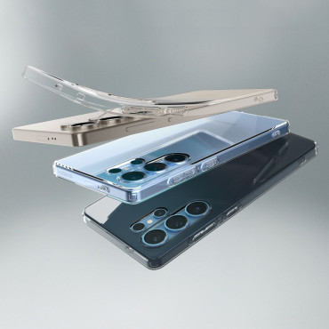 Custodia per custodia per Samsung Galaxy S25 Crystal Ultra Liquid - traslucido