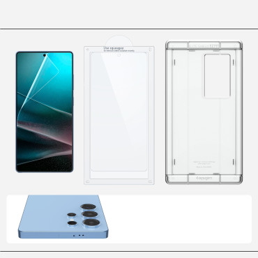 Vetro ibrido su Samsung Galaxy S25 Ultra Elite Shield EZ Fit - Trasparente