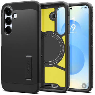 The cover case for the Samsung Galaxy S25+ Tough Armor MagSafe is black