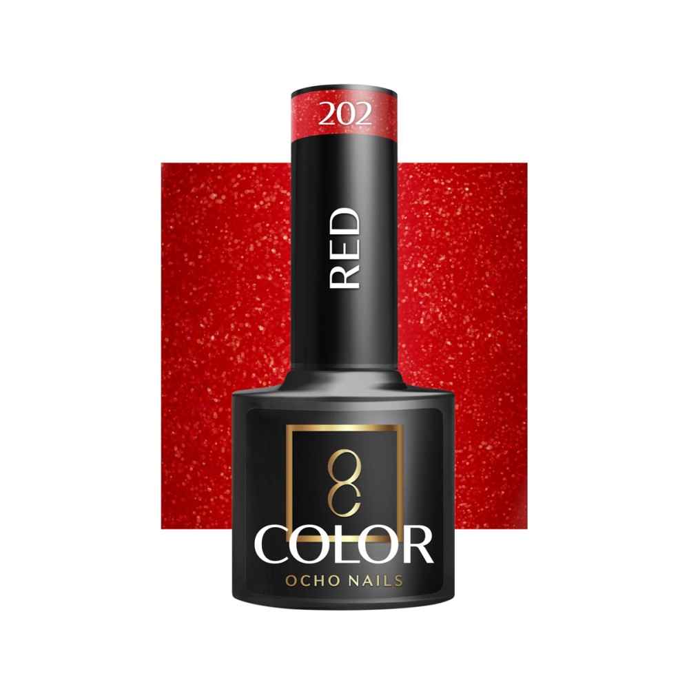OCHO NAILS Hybrid nail polish red 202 -5 g — front view