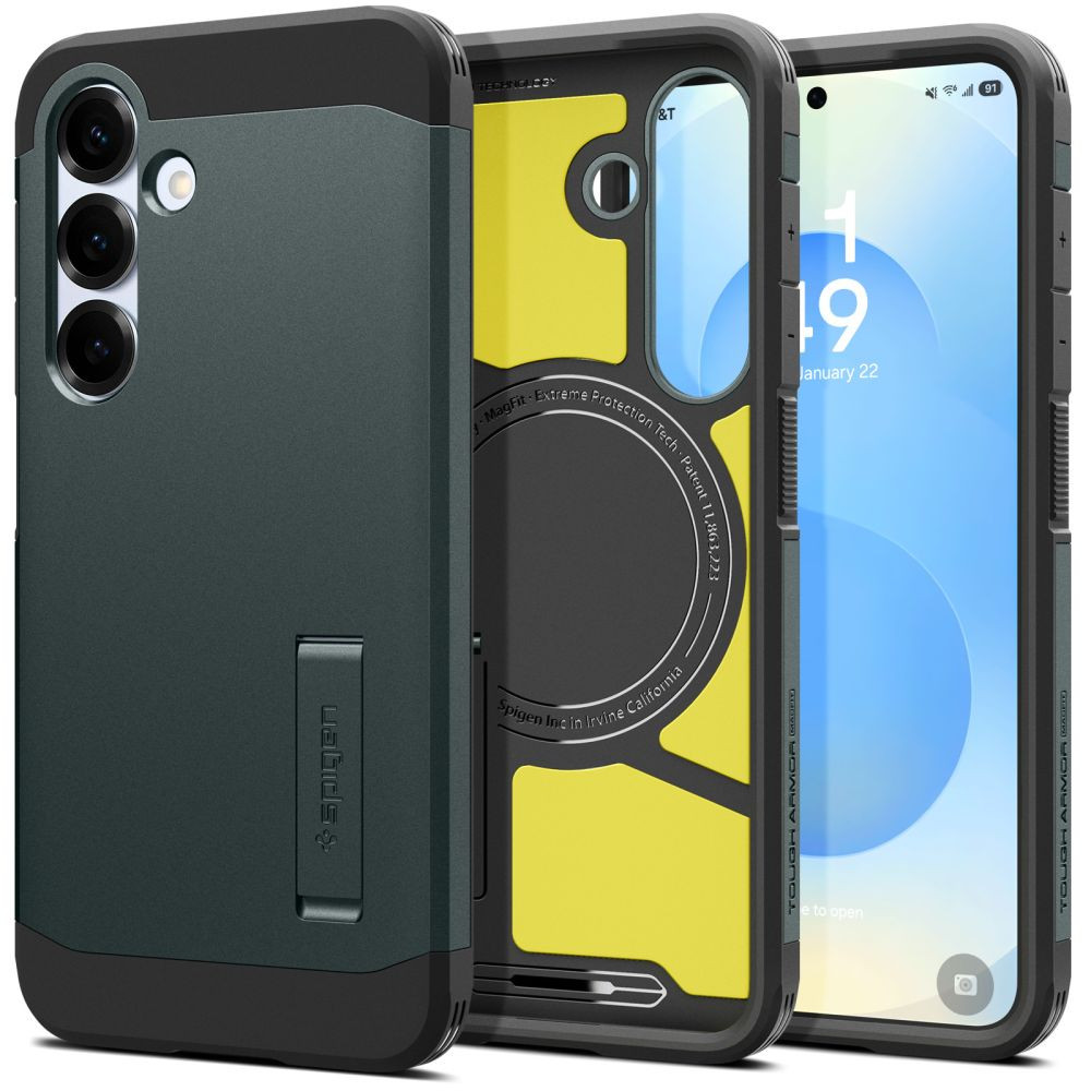 Fallskydd för Samsung Galaxy S25 + Tuff Armor Magsafe - Green