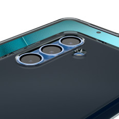 Θήκη για το Samsung Galaxy S25 + υγρό κρύσταλλο - μαύρο διαφανές