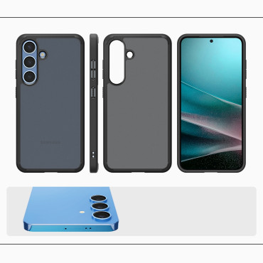 The case for the Samsung Galaxy S25+ Ultra Hybrid is black