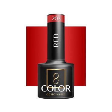 Smalto Ibrido OCHO NAILS Rosso 203 - 5 g — vista frontale