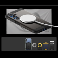 Κάλυψη θήκης για το Samsung Galaxy S25 + σκληρή θωράκιση Magsafe - γκρι