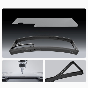 Samsung Galaxy S25 + Ultra Hybrid Case - Svart