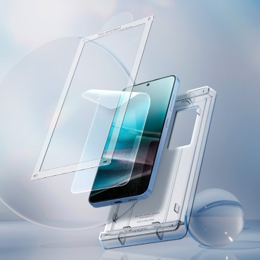 Vidro híbrido em Samsung Galaxy S25 + Elite Shield EZ Fit - Transparente